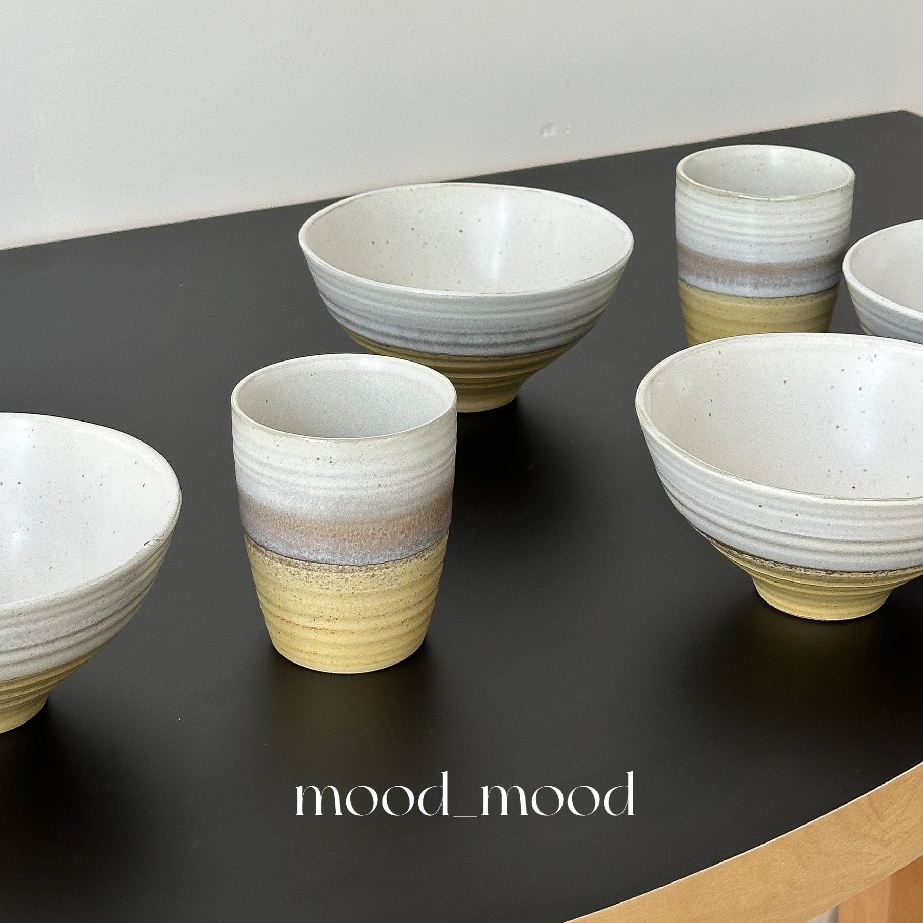 moodboard 高脚米饭碗茶杯哑光日式粗陶古朴芝麻釉不规则窑变陶瓷