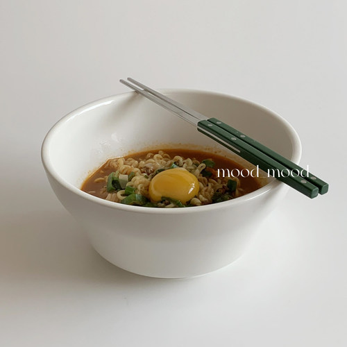 moodboard 奶白釉系列/胖胖大碗 韩式ins陶瓷7英寸沙拉面碗汤碗