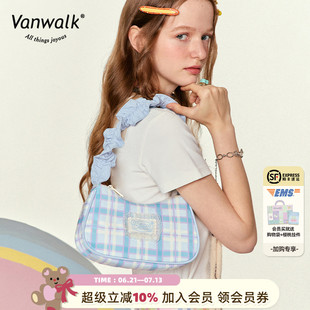 VANWALK 少女休閑百搭泡泡單肩hobo腋下包包通勤馬卡龍手提法棍包