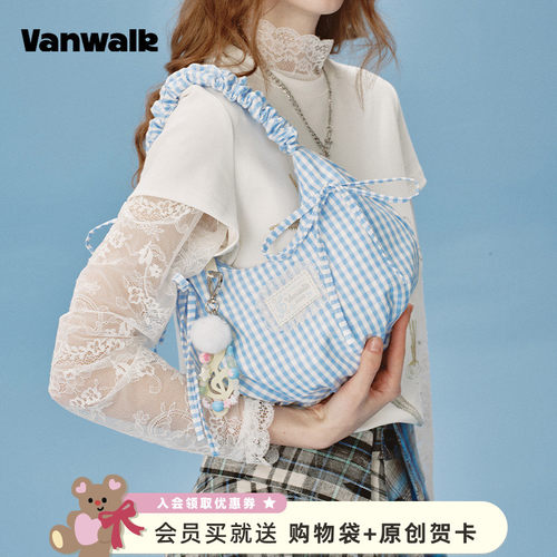 VANWALK/出走芭蕾风手提单肩包