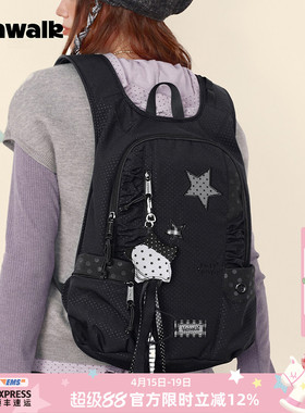 VANWALK lucky pony小众设计户外大容量双肩包女生高颜值书包背包