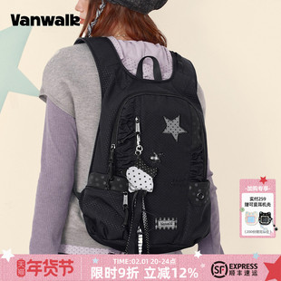 VANWALK lucky pony小众设计户外大容量双肩包女生高颜值书包背包