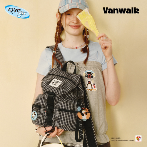 VANWALK/出走卡通企鹅双肩包背包