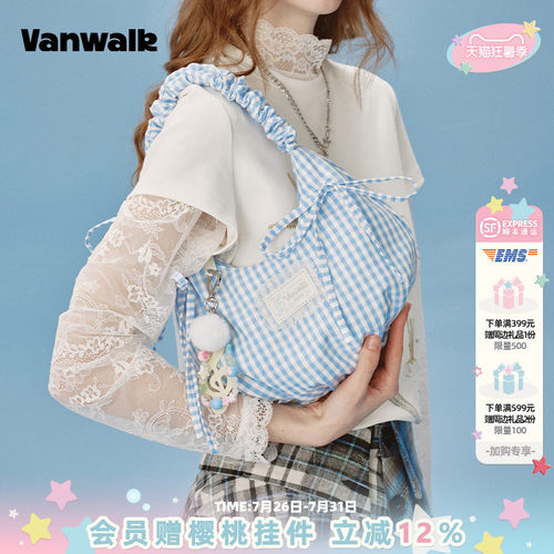 VANWALK/出走芭蕾风手提单肩包