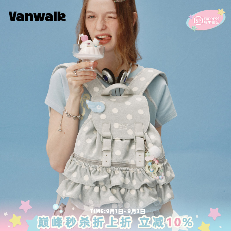 VANWALK/出走女生芭蕾风双肩包图片