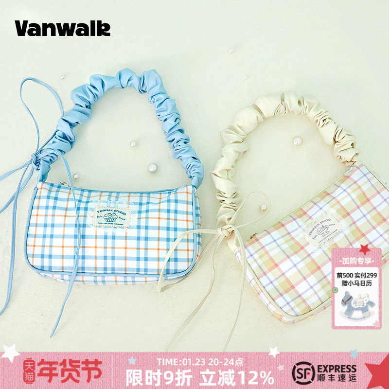 VANWALK少女腋下包女斜挎单肩手提包休闲百搭法棍包ins风小众hobo,箱包皮具/热销女包/男包,腋下包,淘宝优惠券,粉丝福利购,淘宝优惠卷