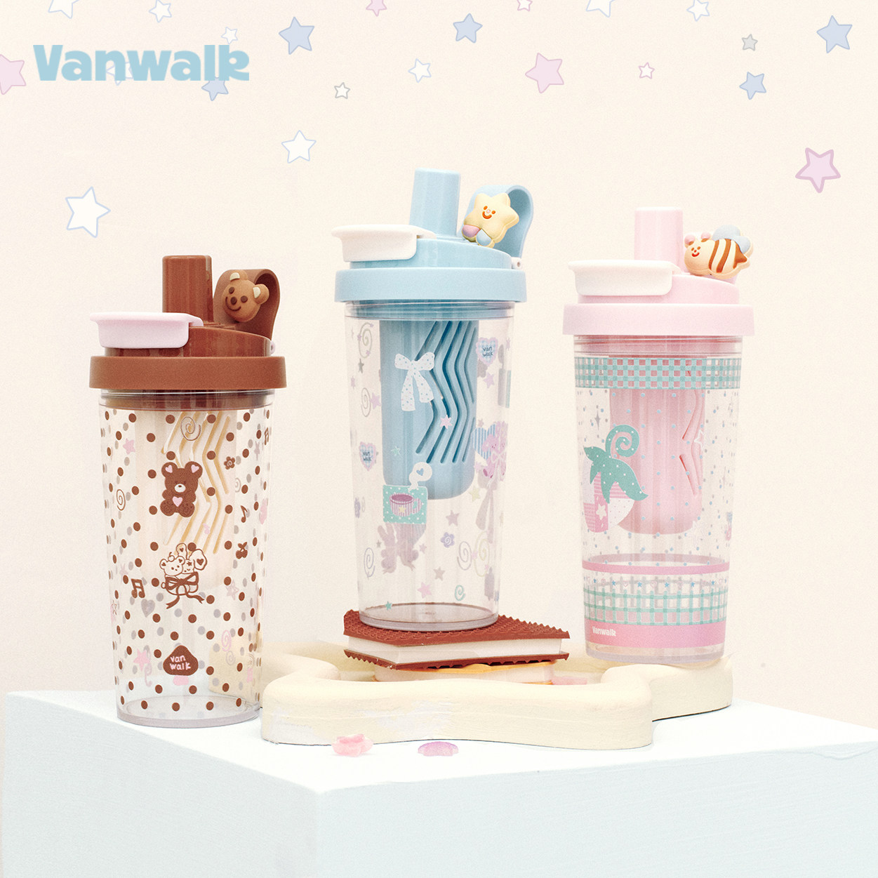 VANWALK/出走女生高颜值吸管水杯图片