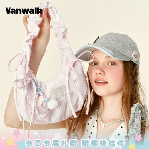 VANWALK/出走蝴蝶结芭蕾风腋下包