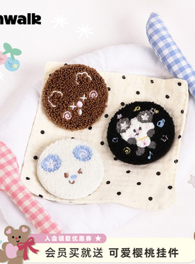 VANWALK糯米团 毛绒定制可爱创意吧唧女生包包装饰别针扣卡通徽章