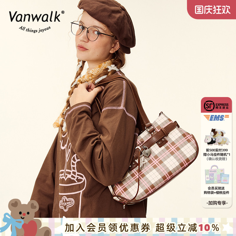vanwalk/出走秋冬复古通勤托特包