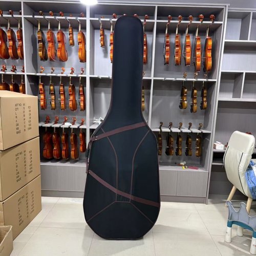 牛津贝司玻璃钢低音大提琴盒带轮