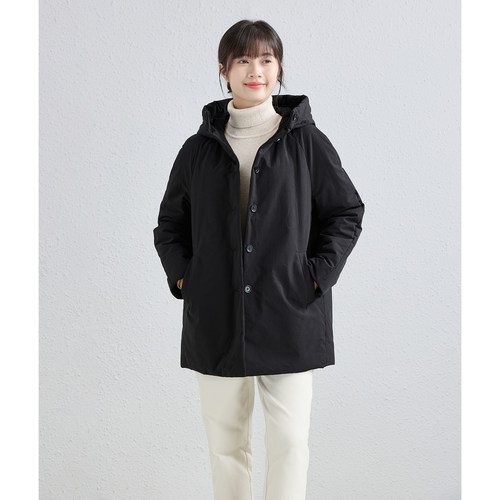 特价 歌谣/十木米原创冬款百分百高密长绒棉百搭连帽加厚棉服