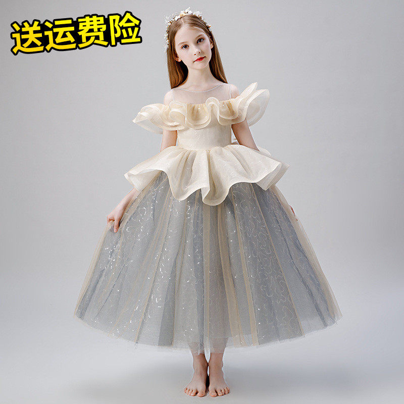 主持人晚礼服儿童洋气女童公主裙