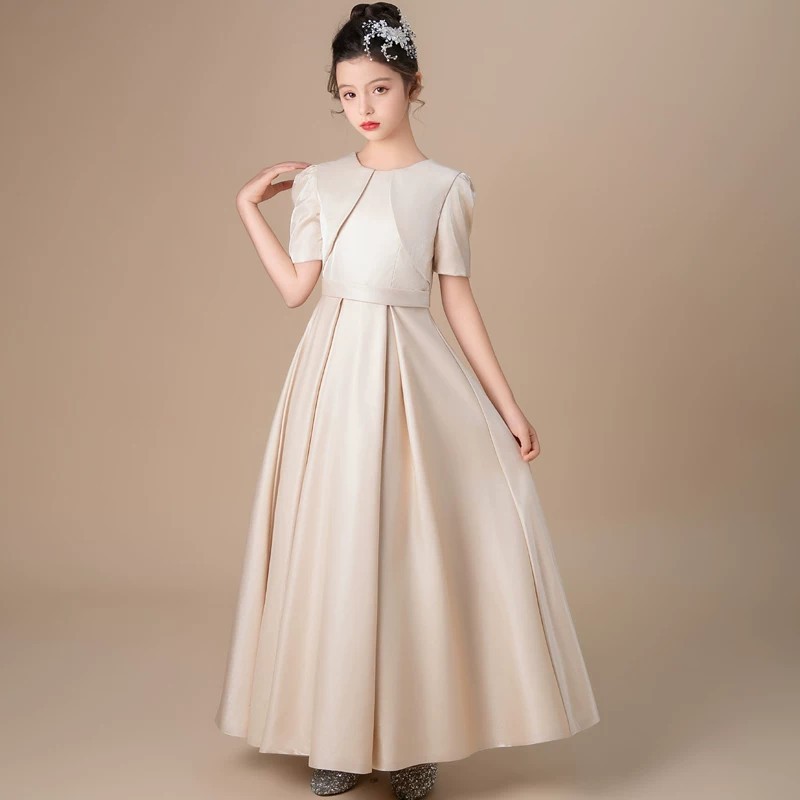 定制加大码加肥礼服胖女生2026女童钢琴考级主持人生日宴会表演服