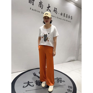 通勤立体剪裁刺绣T恤小衫 女装 加肥加大码 3835女权贵族2026夏新款