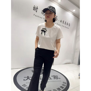 通勤立体剪裁纯棉T恤小衫 女装 加肥加大码 3823女权贵族2026夏新款