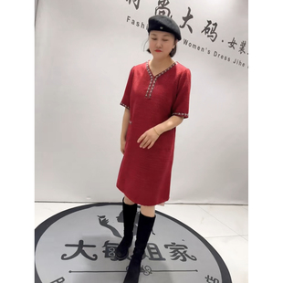 通勤立体剪裁小香风连衣裙子 女装 5497芮娜依莲2026春新款 加肥大码