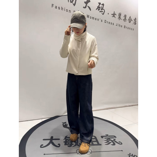 26701天骄一生水新款2026秋冬加肥大码女装通勤欧货弯刀牛仔裤子