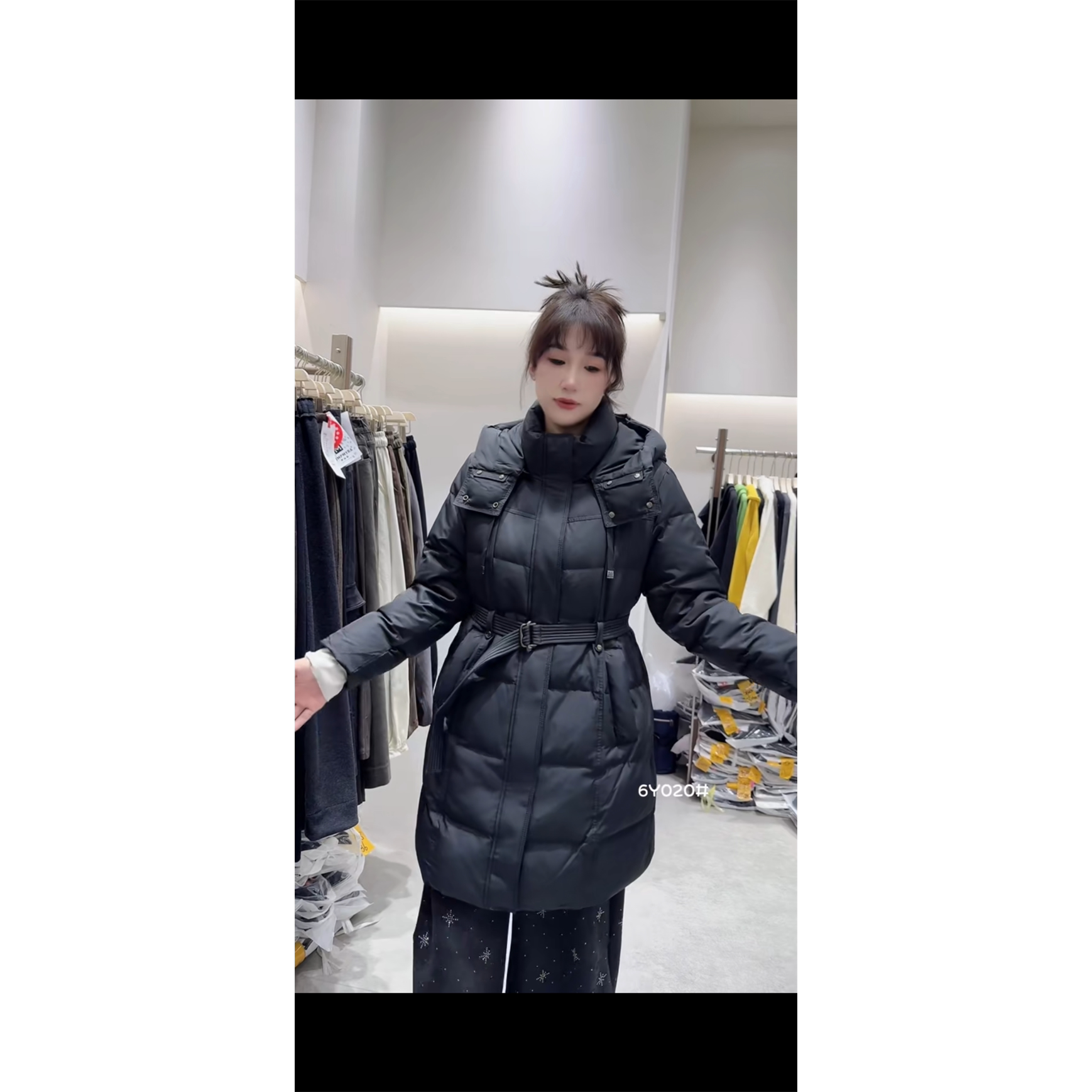 020胖淼淼2026冬季新款大码女装显瘦羽绒服遮肉百搭羽绒衣中长款