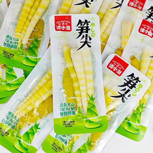 谭小泡笋尖泡椒脆笋开袋即食酸辣笋子笋尖竹笋小包装休闲零食小吃