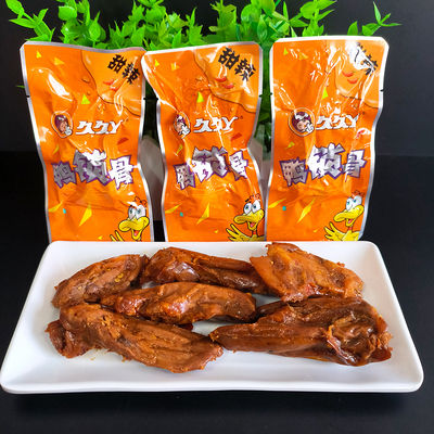 久久丫甜辣鸭锁骨250g鸭肉类鸭架卤味熟食品麻辣风味小吃休闲零食