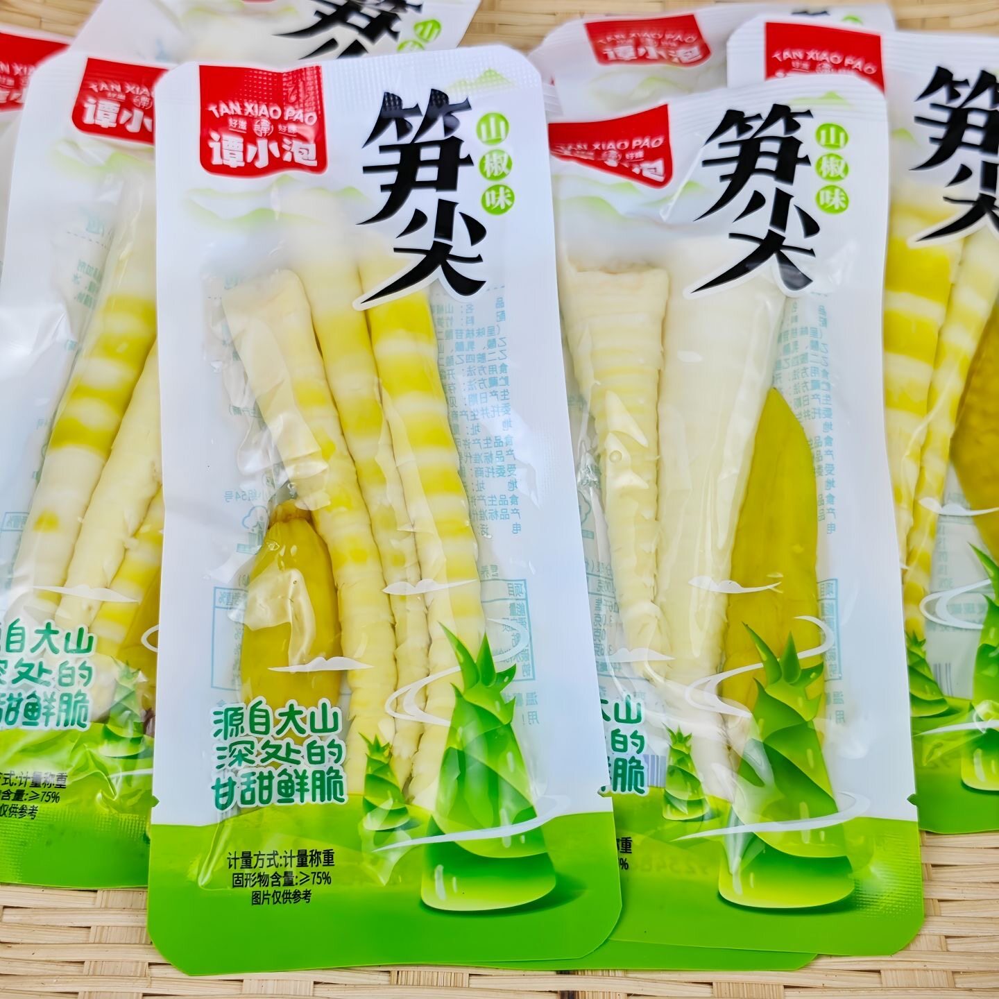 谭小泡笋尖泡椒脆笋开袋即食酸辣笋子笋尖竹笋小包装休闲零食小吃