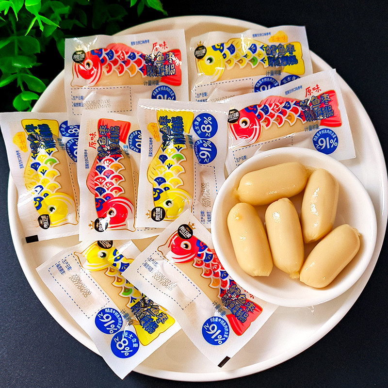 食在过瘾鳕鱼枣深海鱼即食鱼糜制品添加鳕鱼肉鱼丸枣网红休闲零食