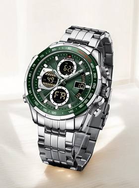 Naviforce领翔新款潮流科技青少年创意运动防水多功能电子石英表