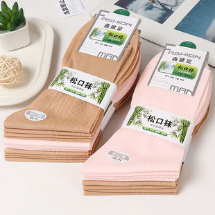 12双老式松口丝袜无橡筋袜口中老年人宽松脚肿脚胖老人女薄款中筒