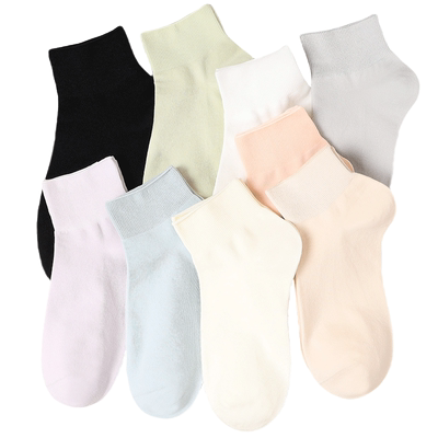 10双月子袜女夏季薄款棉质松口短袜孕妇宽口花边短筒白色袜子防臭