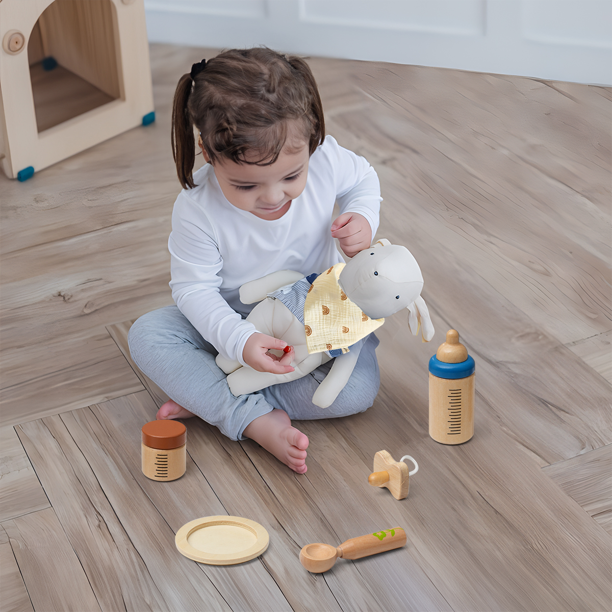 奶瓶喂食木制玩具幼稚园过家家