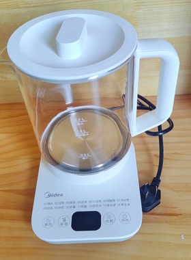 Midea/美的多功能养生茶煎药花茶壶煮茶烧水玻璃壶MK-YS15E107
