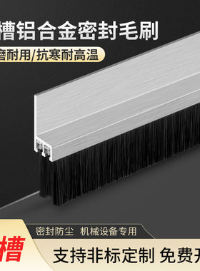 铝合金条刷密封条刷 黑白尼龙丝密封挡尘电梯条刷 机械工业毛刷条