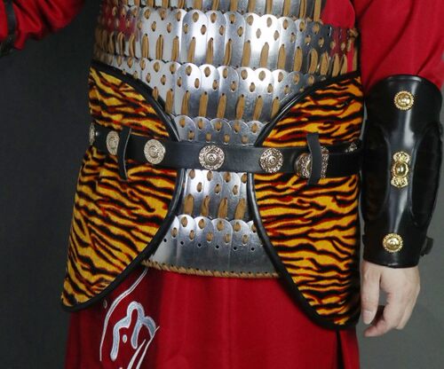 汉服甲胄 精品  仿虎皮 虎纹 锦缎 捍腰 抱肚