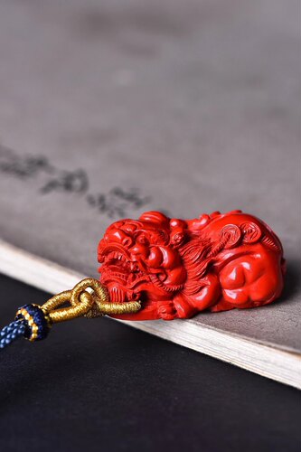 朱砂红砂紫砂款高含量貔貅吊坠项