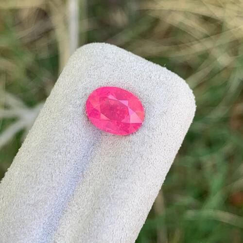 天然无烧莲花色马亨盖尖晶石裸石