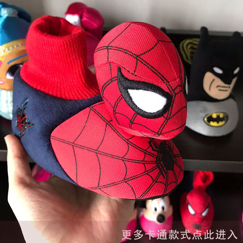 D卡通动漫立体儿童家居鞋布底软底棉拖鞋男童女童可爱地板鞋秋冬