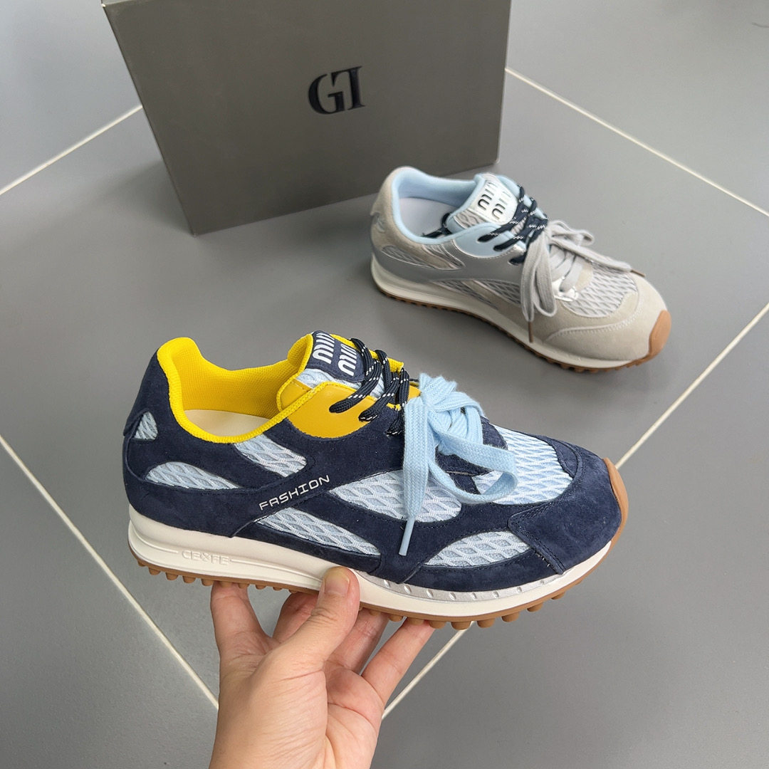 拼色德训鞋女新款厚底透气休闲运动鞋百搭阿甘鞋学院风春秋网面