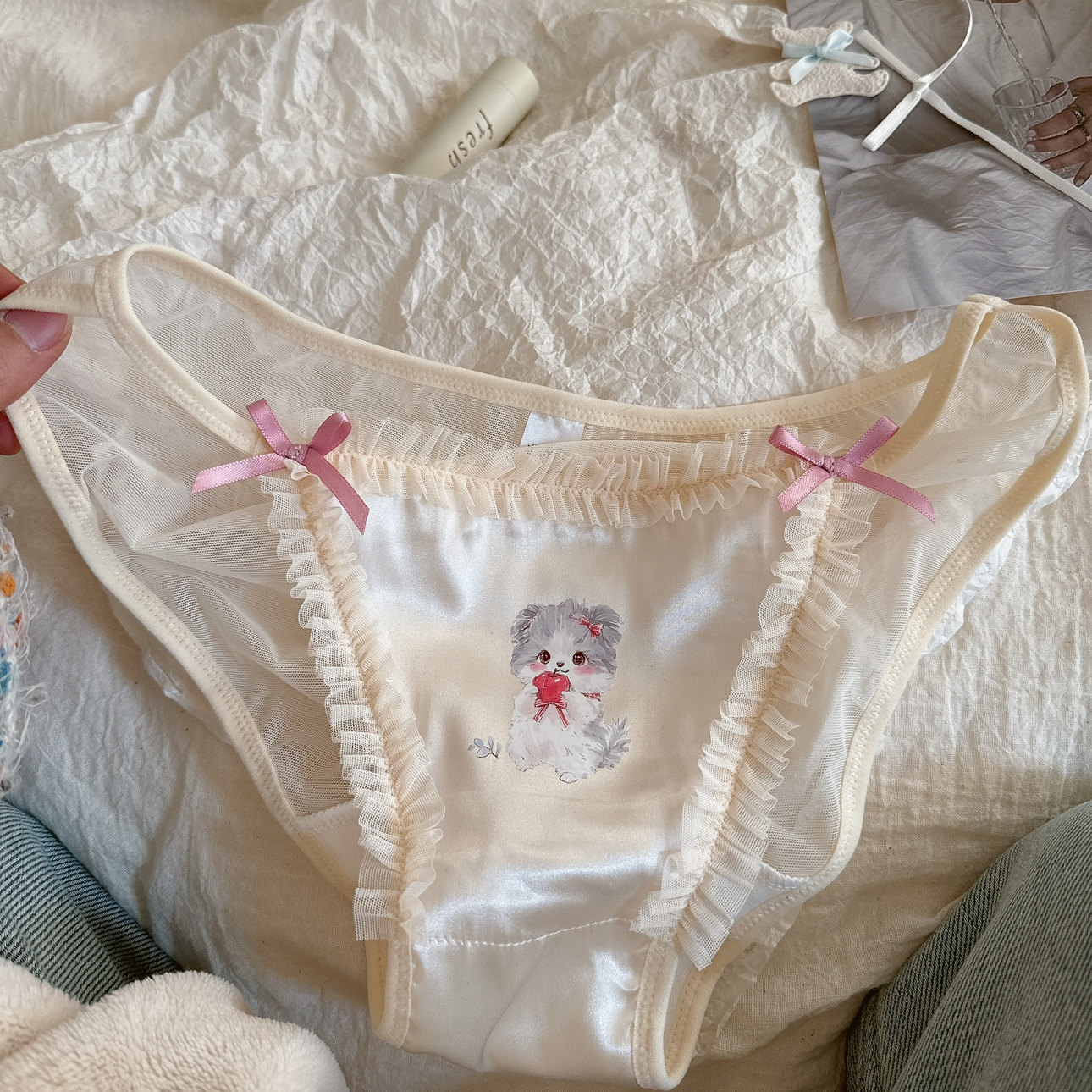 甜恋喵酱。奶糖猫咪女生复古高开叉网纱性感蕾丝纯欲风内裤洛丽塔,女士内衣/男士内衣/家居服,女三角裤,淘宝优惠券,粉丝福利购,淘宝优惠卷