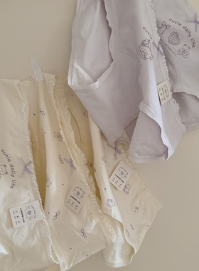 香芋小熊淡紫色BM芭蕾风日系甜美可爱少女奶乎乎的内裤10A抗菌5条