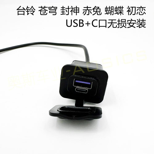 适用台铃苍穹封神赤兔USB+C充电