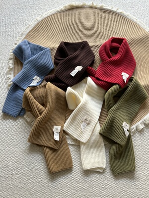 捡漏韩代egg秋冬氛围感针织小围巾女纯色百搭韩版ins加厚保暖围脖