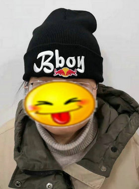 bboy街舞儿童成人护头转针织毛线帽子Breaking专用刺绣风车刷头