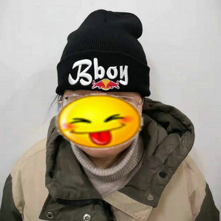 bboy街舞儿童成人护头转针织毛线帽子Breaking专用刺绣风车刷头