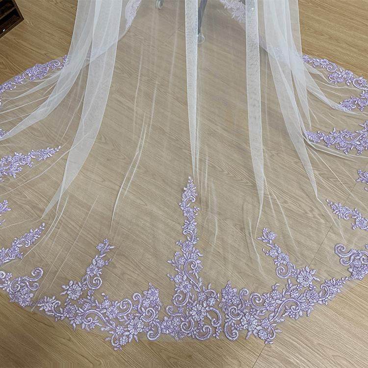 新娘结婚长款蕾丝超仙森系头纱