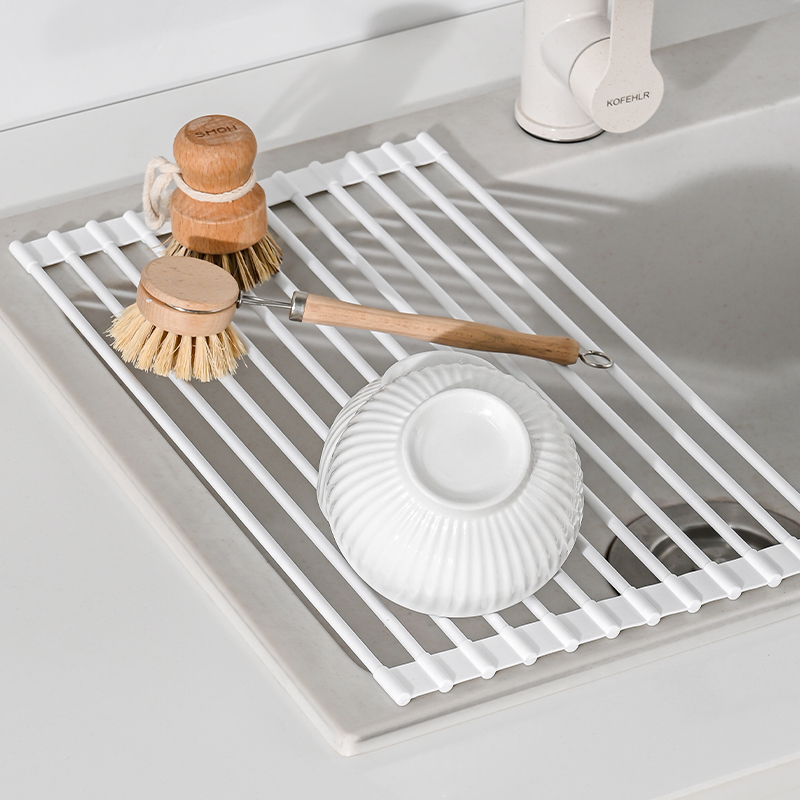 全包硅胶防锈防霉可折叠沥水架