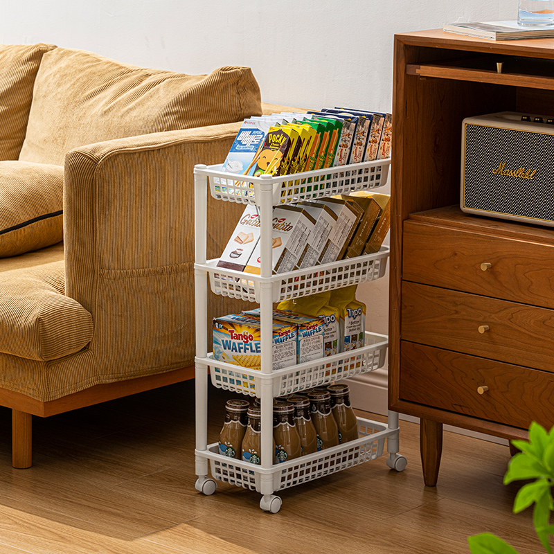 夹缝多层塑料可移动收纳柜