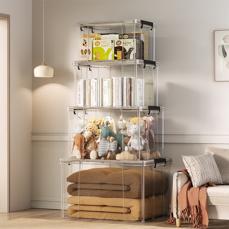 透明收纳箱，多尺寸，带盖