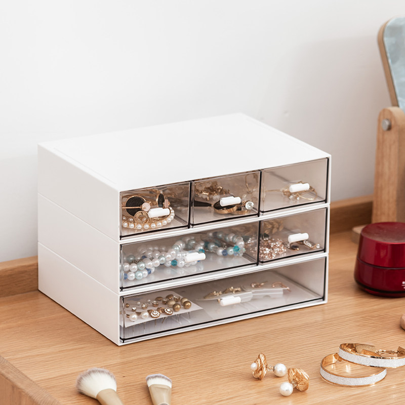 高档精致手饰品分格大容量收纳盒