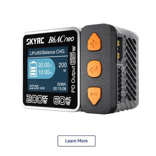 SkyRC B6ACneo智能平衡充电器DC200W AC60W 小体积 便携